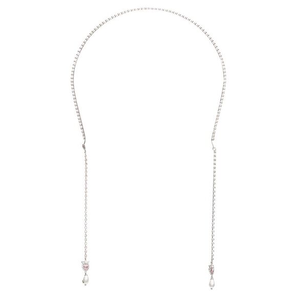 Gucci Alessandro Michele heart crystal GG logo pearl charm hairband - Picture 1 of 6